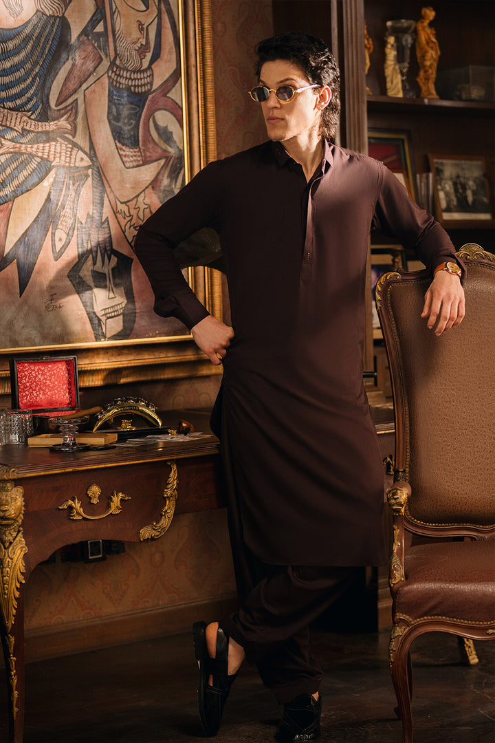 Brandy Brown Shalwar Kameez